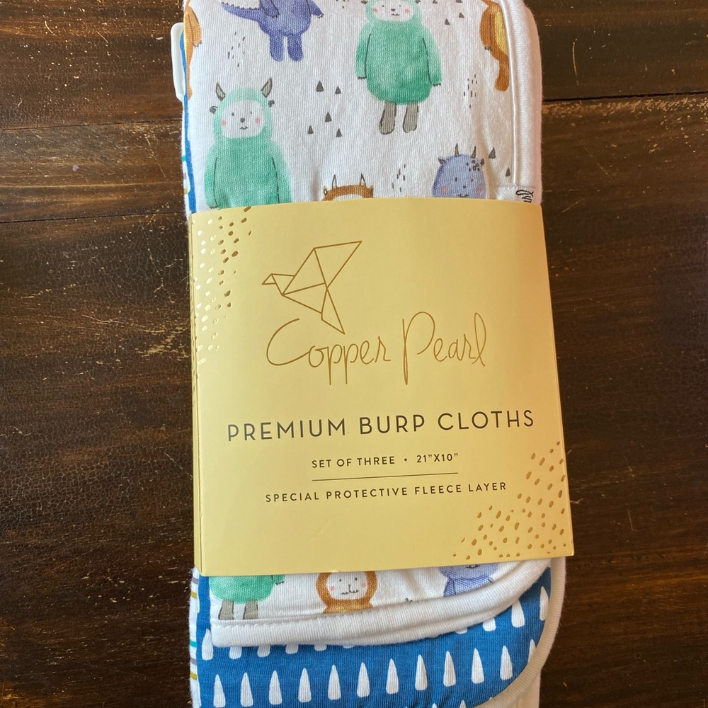 Copper pearl burp cloths brand new color Max